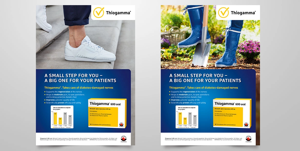 Thiogamma® – Masterkampagne für Alpha-Liponsäure 2 Motive
